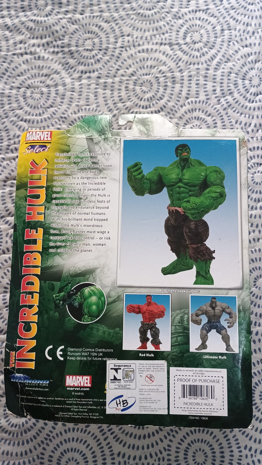 Marvel Select Incredible Hulk — Boneco Colecionável Vintage Raro
