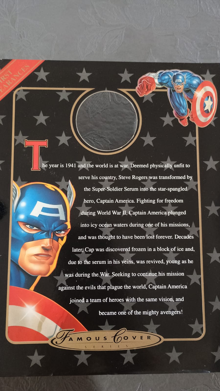 Capitão América Famous Covers Toy Biz de 1998 - detalhe 3