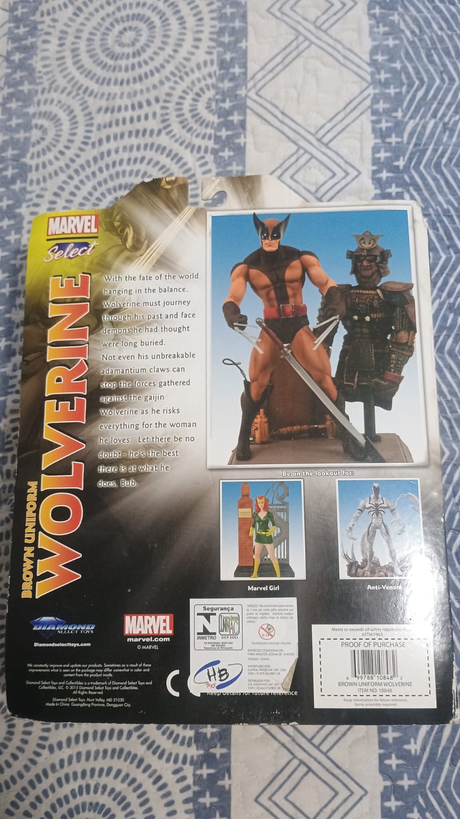 Wolverine Uniforme Marrom Marvel Select com Samurai - detalhe 3